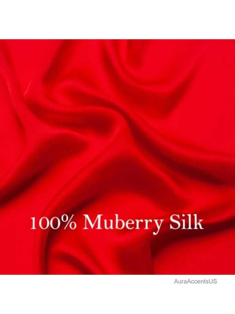 100% Mulberry Silk Square Scarf - Lightweight Necktie